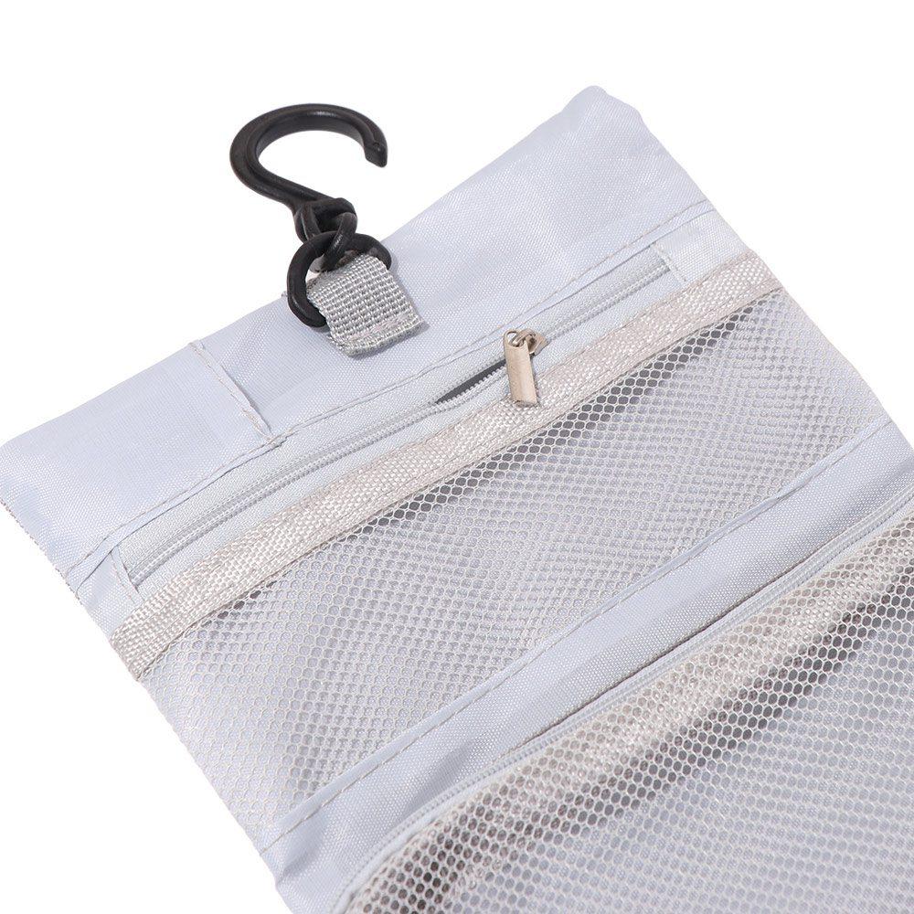 Borsa per Articoli da Toeletta Pieghevole a Scatto Stile Giapponese con Gancio Salvaspazio Borsa Porta Articoli da Toeletta Grande Capacità Appendiabile Uomo Borsa per Cosmetici