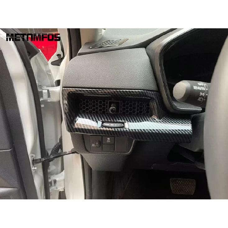 For Honda CR-V CRV 2024 2025 Carbon Fiber Center Console Dashboard Panel Air Condition Vent Outlet Trim Car Accessories