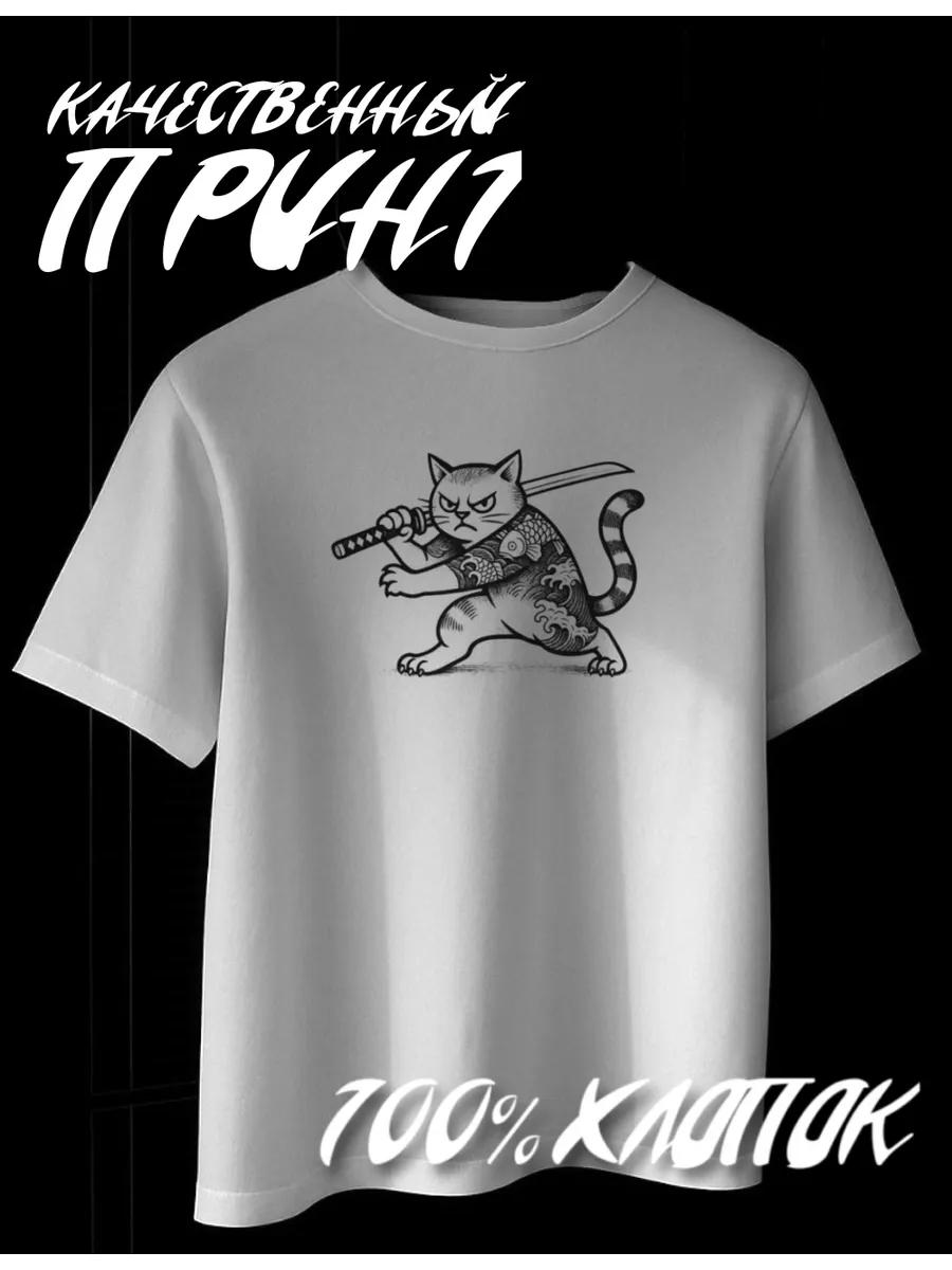 Футболка с самураем S