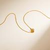 Minimalist Twist Double Ring Necklace,Gold Color Stainless Steel Necklaces for Women,Trendy Waterproof Jewelry Gift