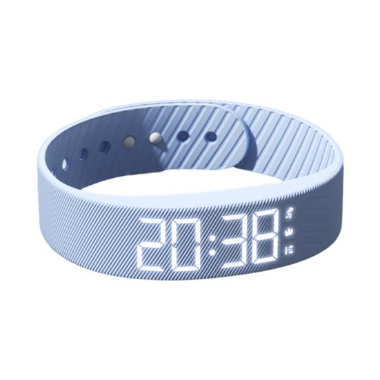 Vibrierende Alarm-Erinnerungsuhr Schüler Stiller Wecker Armband Digitale Uhr mit Schrittzähler Vibration Stoppuhr Timer für Tiefschläfer Herren