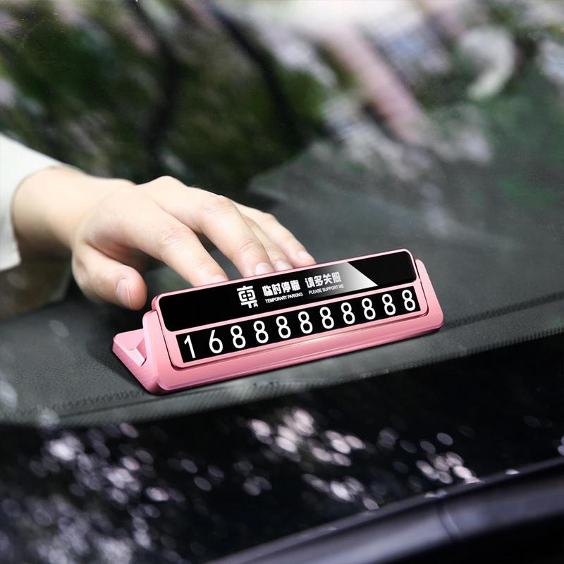 Parking Number Plate Automotive Temporary Parking Card Portable Telephone Number Plate With Magnetic Numbers For Travel Daily