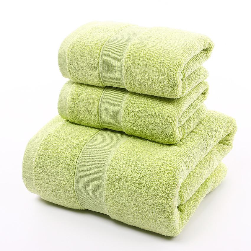 100% Cotton Face Towel Thick Jacquard Solid Color Quick-Dry Bath Towels Set Home Bathroom Hotel Adults Toalla Toalha De Banho