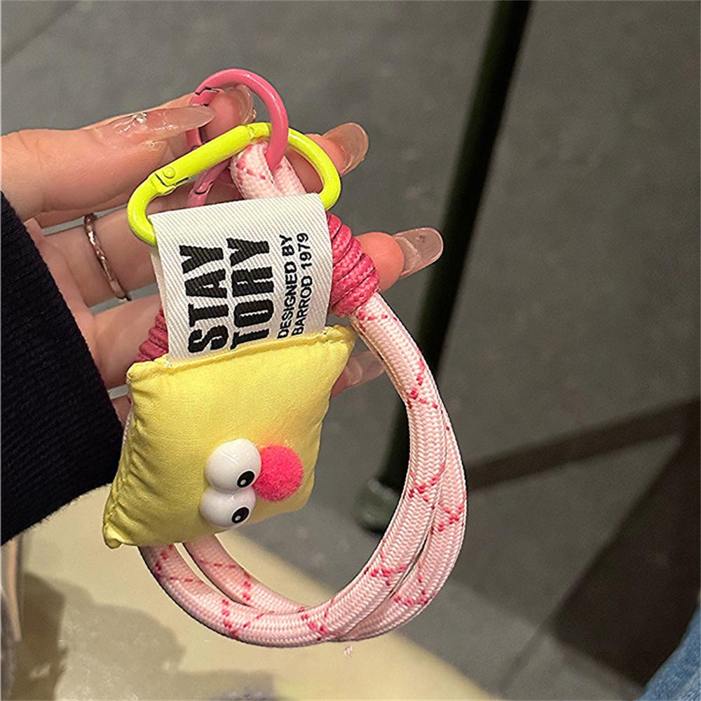 

Puff Pillow Lanyard Keychains Key Chain Rings Phone Strap Mesh Landyard Bags Braided Strips Keycord Hanging Trousers Accessories