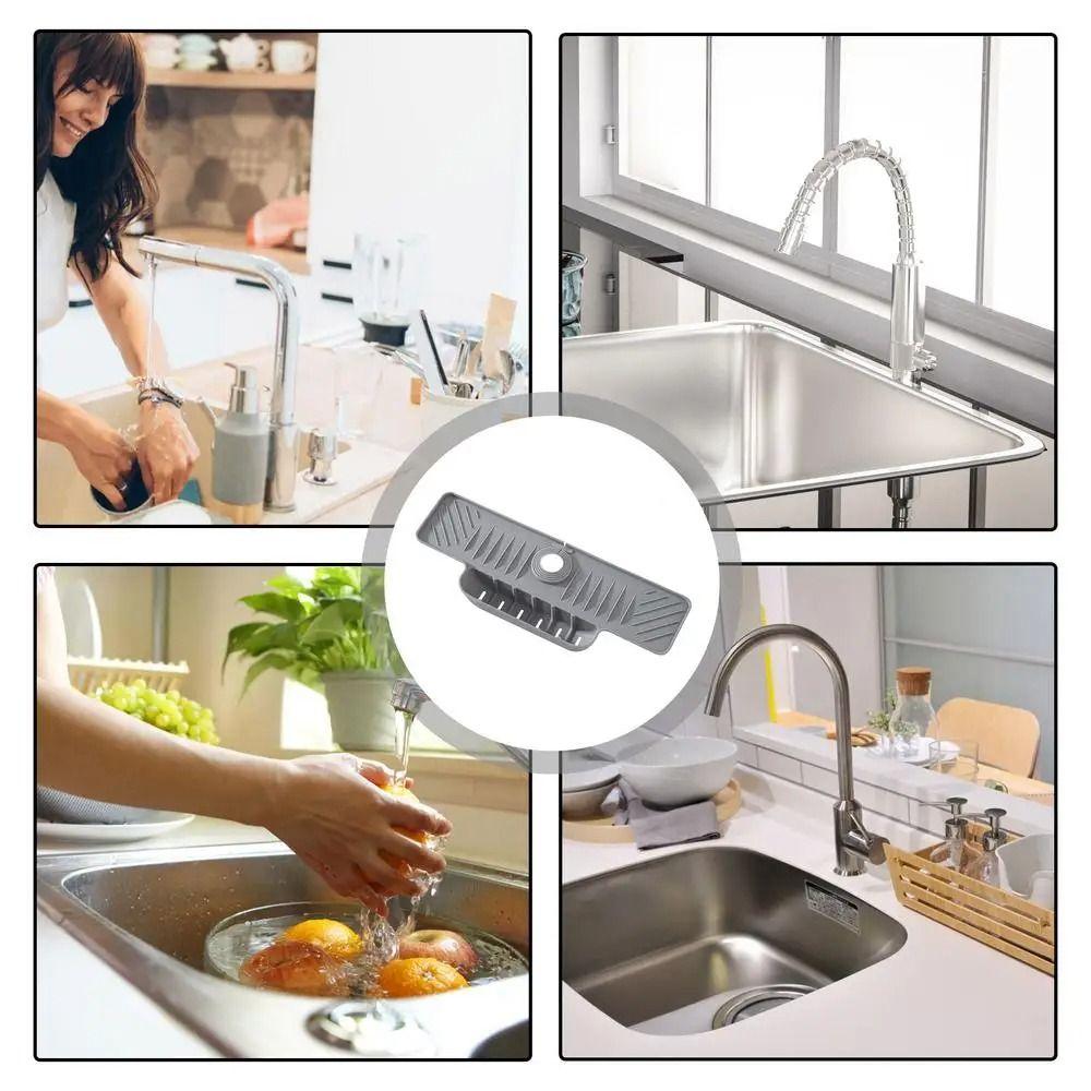 Quick Dry Silicone Water-draining Mat Non Slip Water Drip Catcher  Countertop Protection
