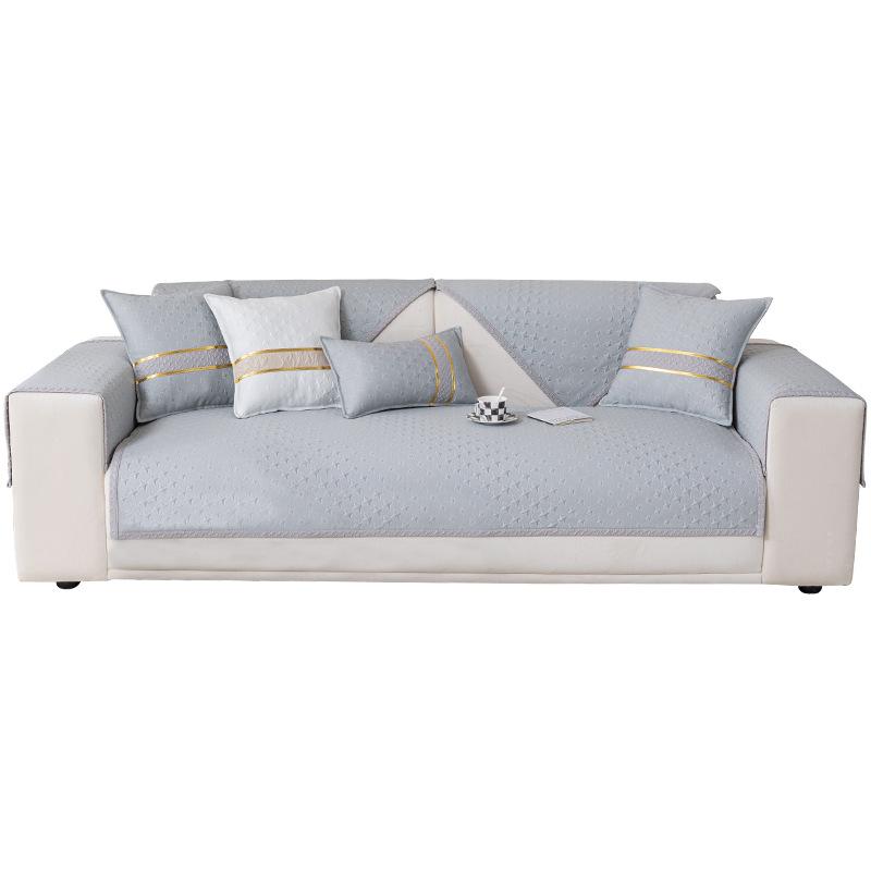 Modern Simple Ice Silk Sofa Cushion Summer  New Non-Slip Ice Silk Mat Seat Cushion Sofa Cover Cloth Blanket