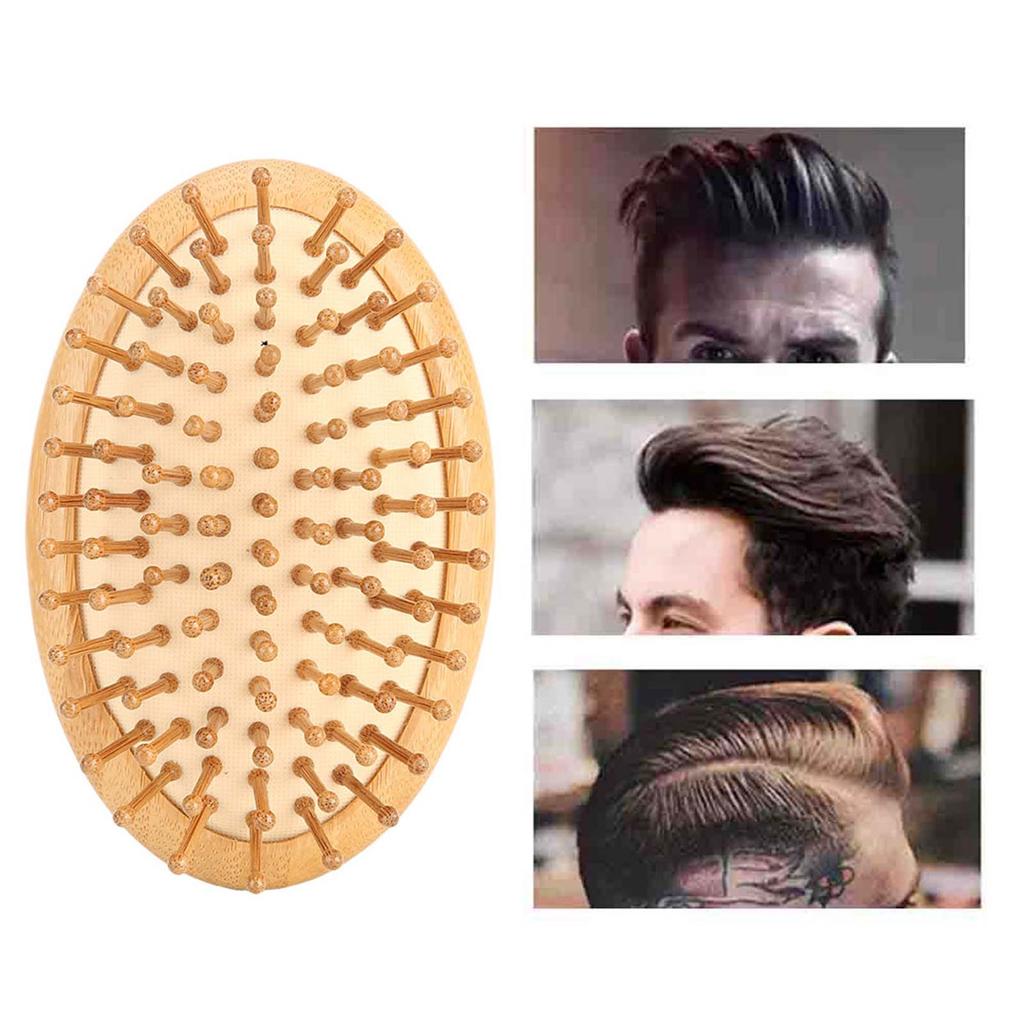 Wooden Massage Comb No Handle Scalp Care Styling Comb for Straight Curl HairComb