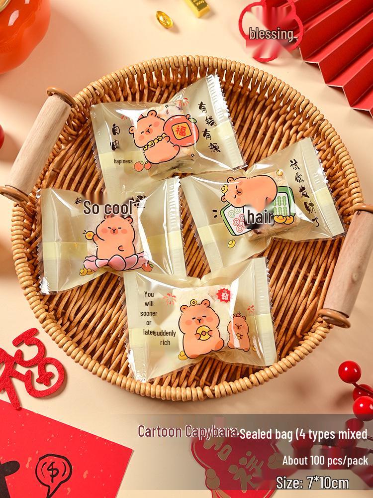 2026 Year of the Horse Festive Snowflake Candy Packaging Bag for Spring Festival Nougat Cookies.