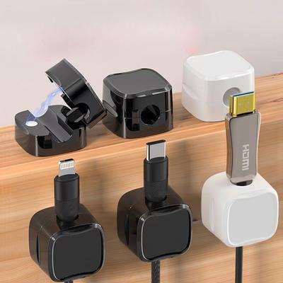 Magnetischer Kabelorganisator Auto Schreibtisch Kabelaufwickler Kabelbündler Datenkabelaufbewahrung Netzkabelklemme Kabelbefestigungs Schnalle