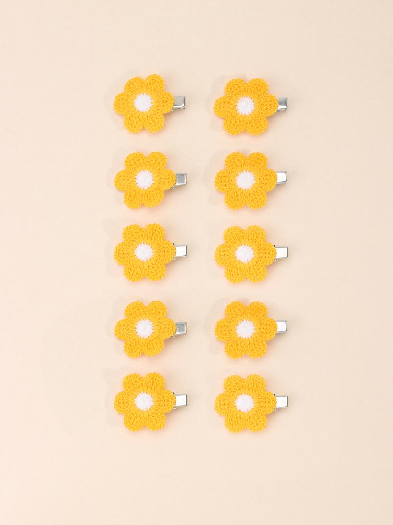Small Sunflower Daisy Hair Clips for Girls Flower Hairpin Side Bangs  Barrettes Children Handmade Hairgrip Kids Hair Accessories