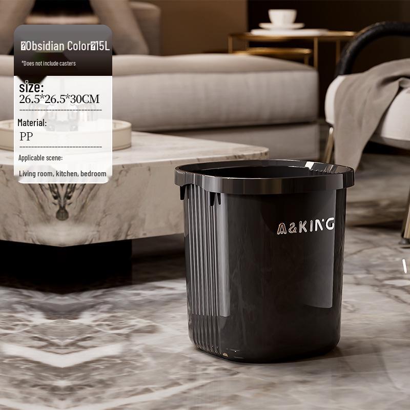 Luxury High-Capacity Trash Can: Stylish Bathroom, Living Room, & Bedroom Bin