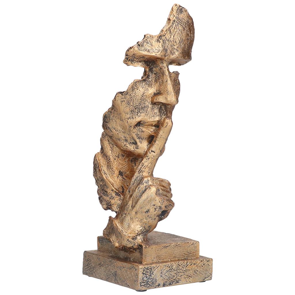 Keep Silence Statue Interesting Unique Appearance Fine Workmanship Vivid Beautiful Thinker Statue