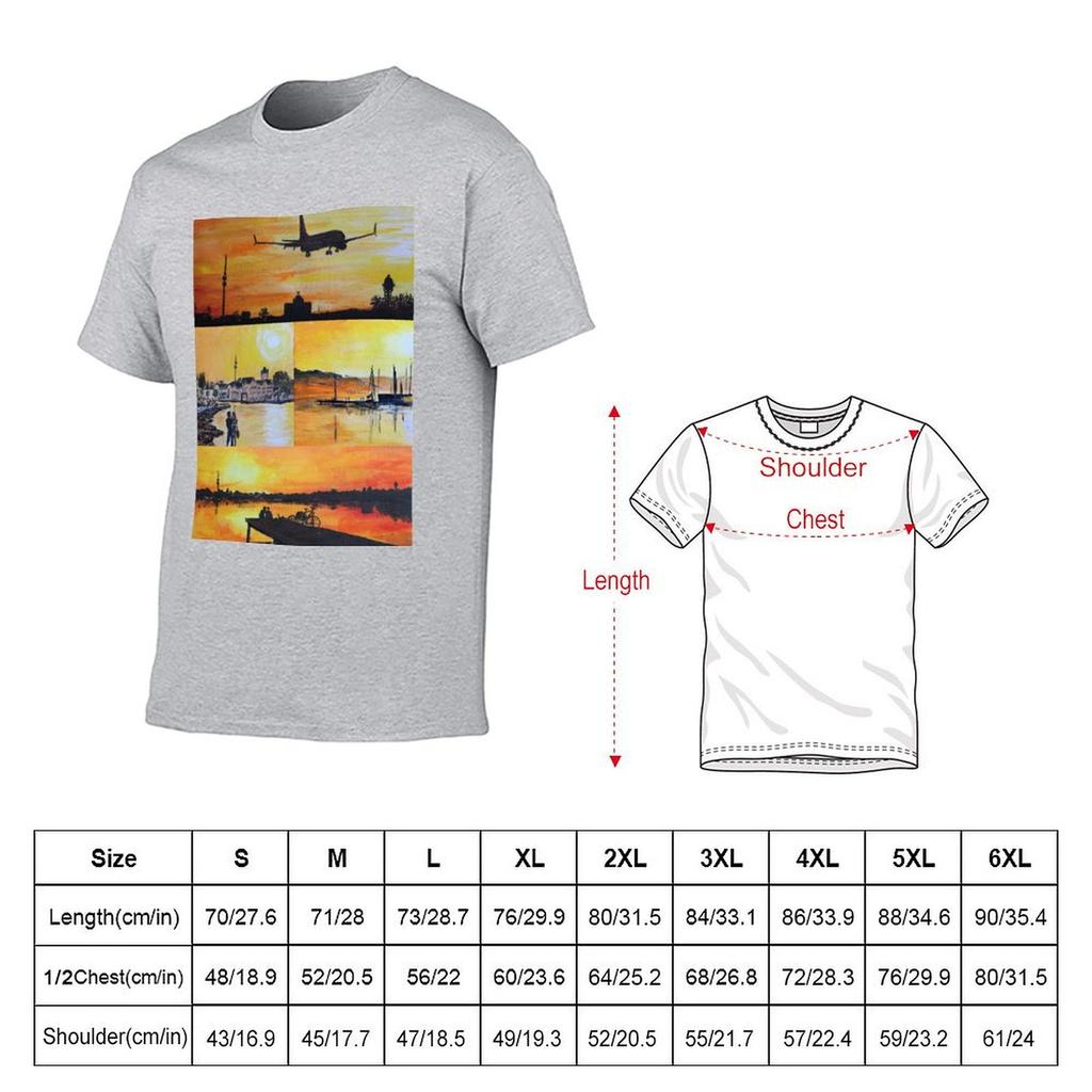 Evening mood at the Phoenixsee Tshirt oversizeds Short sleeve tee vintage mens graphic tshirts funny