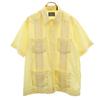 80s Vintage Short Sleeve Cuban Shirt L Yellow Men's Used