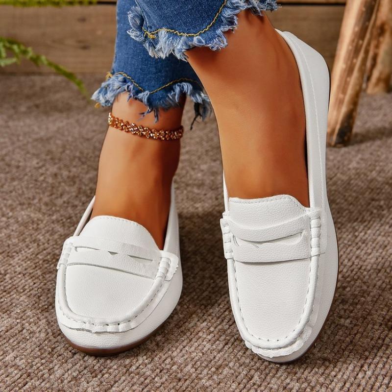 Flat Four Seasons Lightweight Casual Shoes Fashion One Foot Stirrup Women's Shoes Round Head Single Shoes