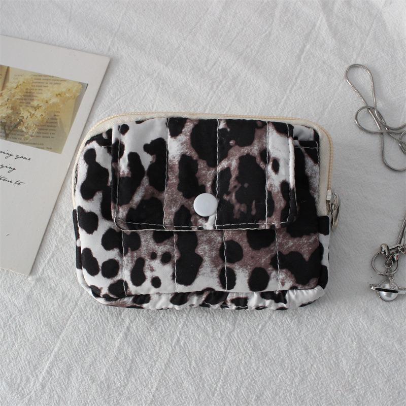 Cute Cartoon Floral Quilting Document Storage Bag Card Wallet Coin Purse ID Card Holder Driver's License Holder Badge Holder