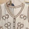 Floral Crochet Waistcoat for Women Sheer Button Front Sleeveless Open-knit Top Teen-girl Summer Boho Vacation Outfit