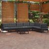 Day and Night - Day and Night Garden Furniture 8 Pieces with Black Cushions Solid Pine Wood