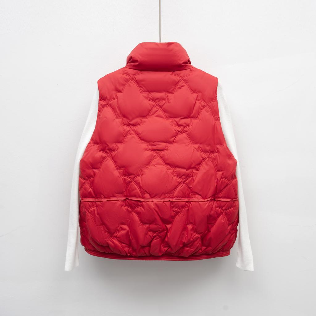 Colete de penas feminino outono e inverno nova versão coreana curto gola alta pequeno colete colete jaqueta moderno e quente