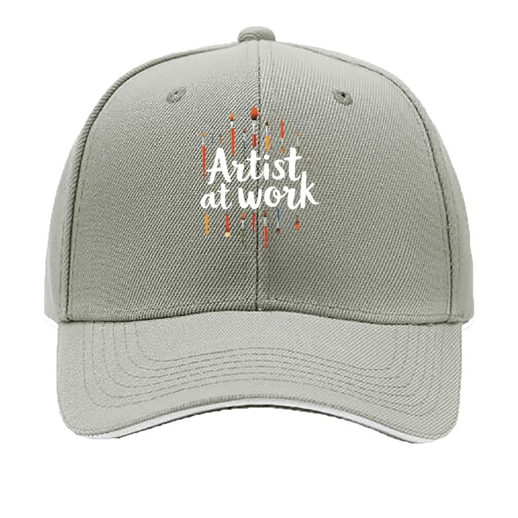 Artist At Work Brush Print Sandwich Baseball Cap