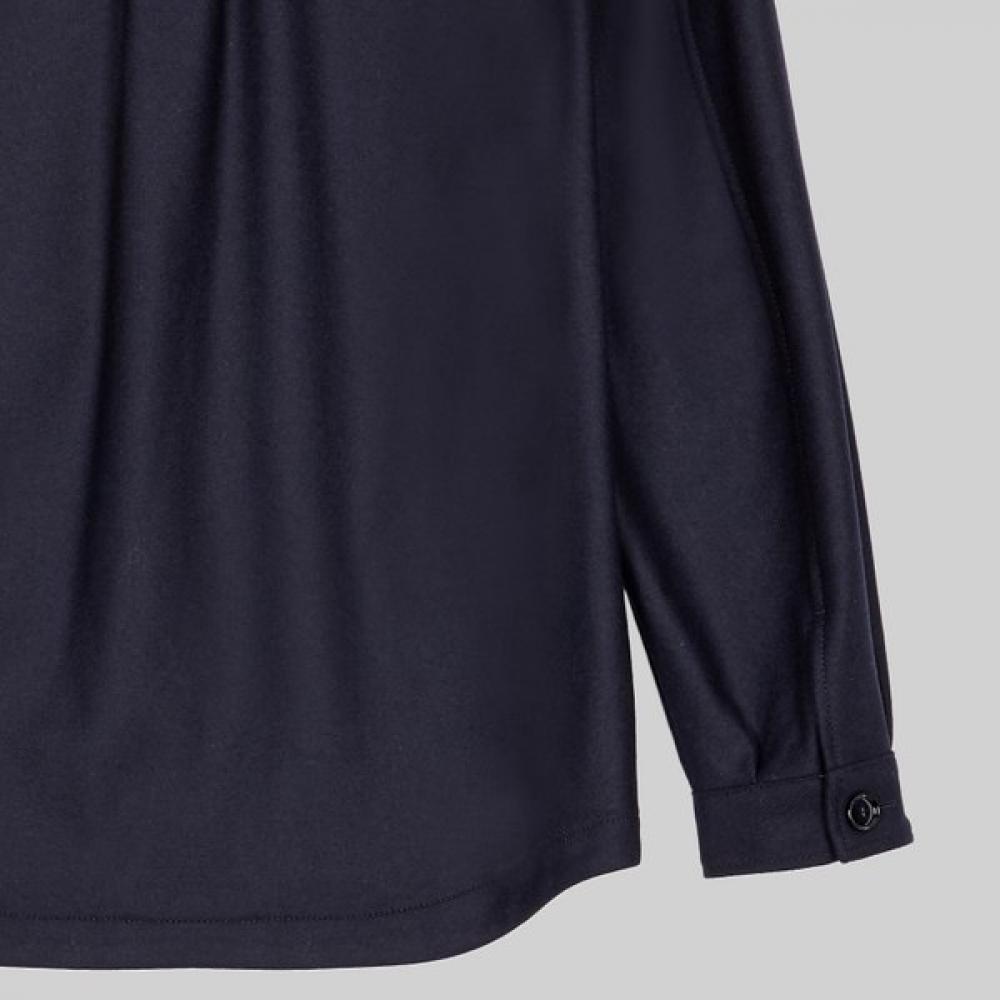 Boss 30  Off Manteco Wool Blend Relaxed Fit Overshirt Dark Blue 50527940404 