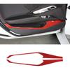 Car Interior Door Panel Cover Trim Compatible with Corvette C8 Stingray 2020-2024 Real Carbon Fiber Door Lock Lower Panel Trim Cover Decoration Cover