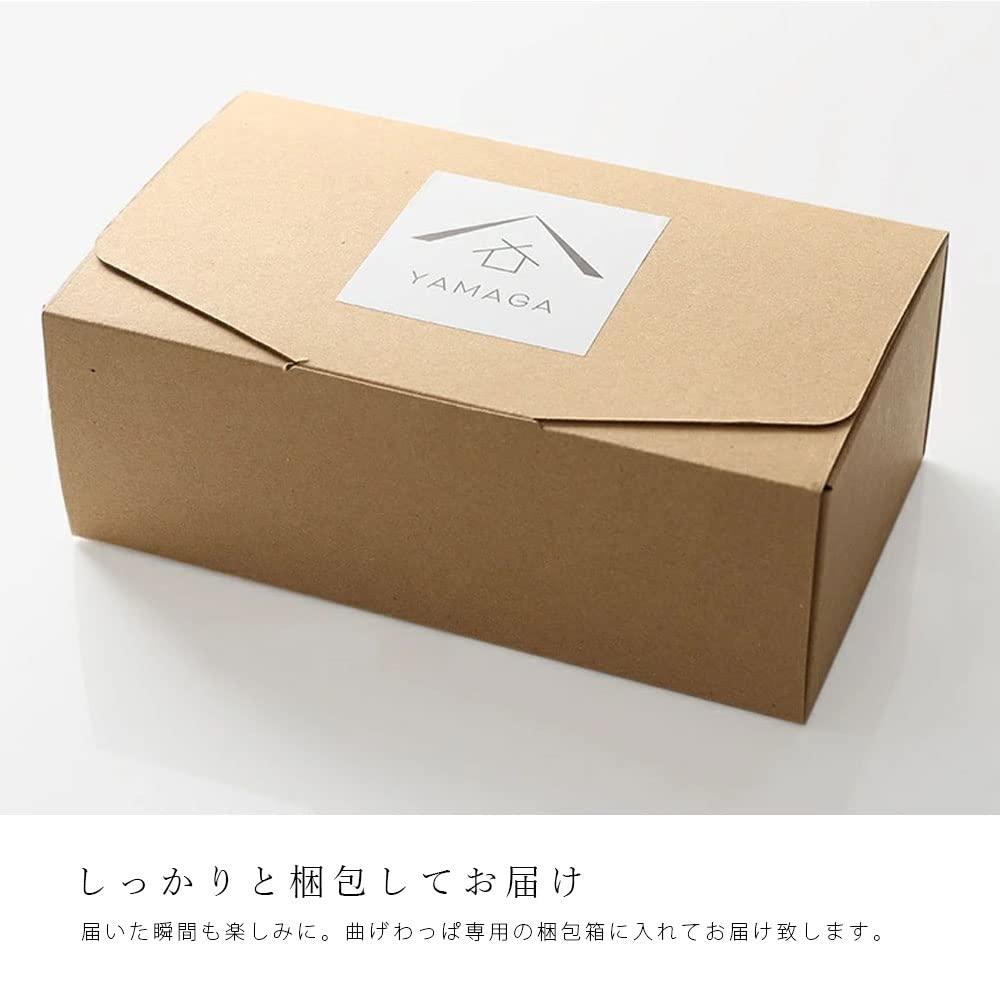Yamaya Lacquerware Store Bentwood Bento Box, Red Interior, Made in Japan, 500ml, White Wood with Lid, Made in Japan