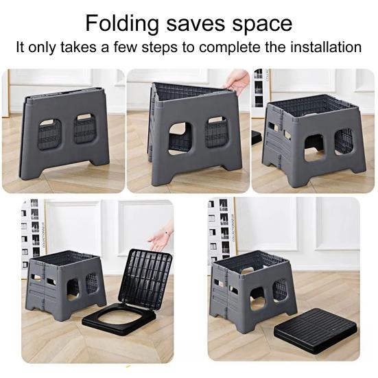 Outdoor Camping Portable Toilet with Bag Multi-purpose Folding Toilet with Lid Kids Adults Car Emergency Toilet Collapsible Travel Potty