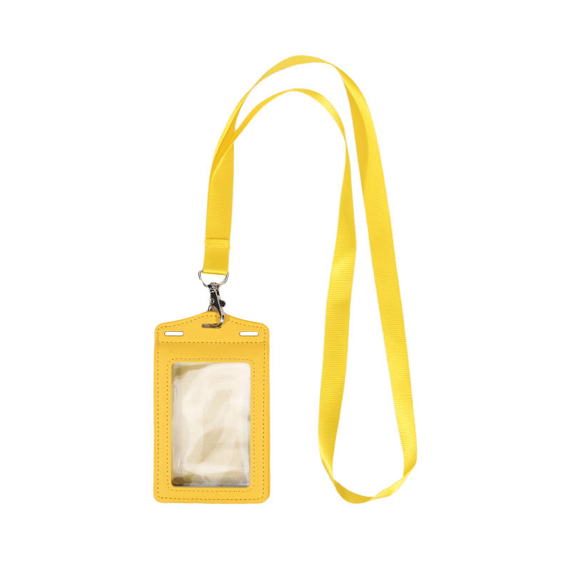 PU Leather Multi-function Card Holder Case for Work Badge Bus Pass ID Card Bank Card Credential Holder