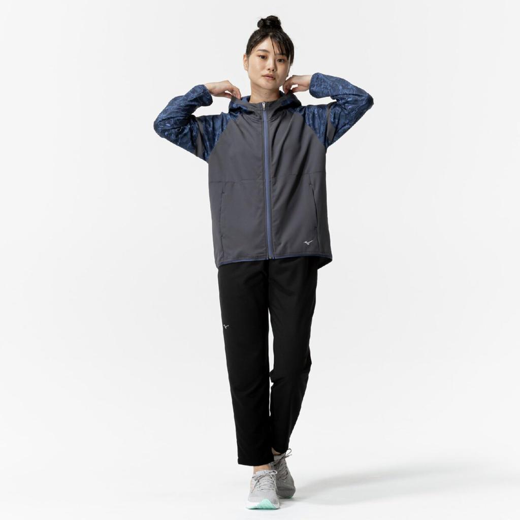 Mizuno Cross Hoodie Training Dark Blue Women's Wear, UPF50+ Jersey, 32MCC340,