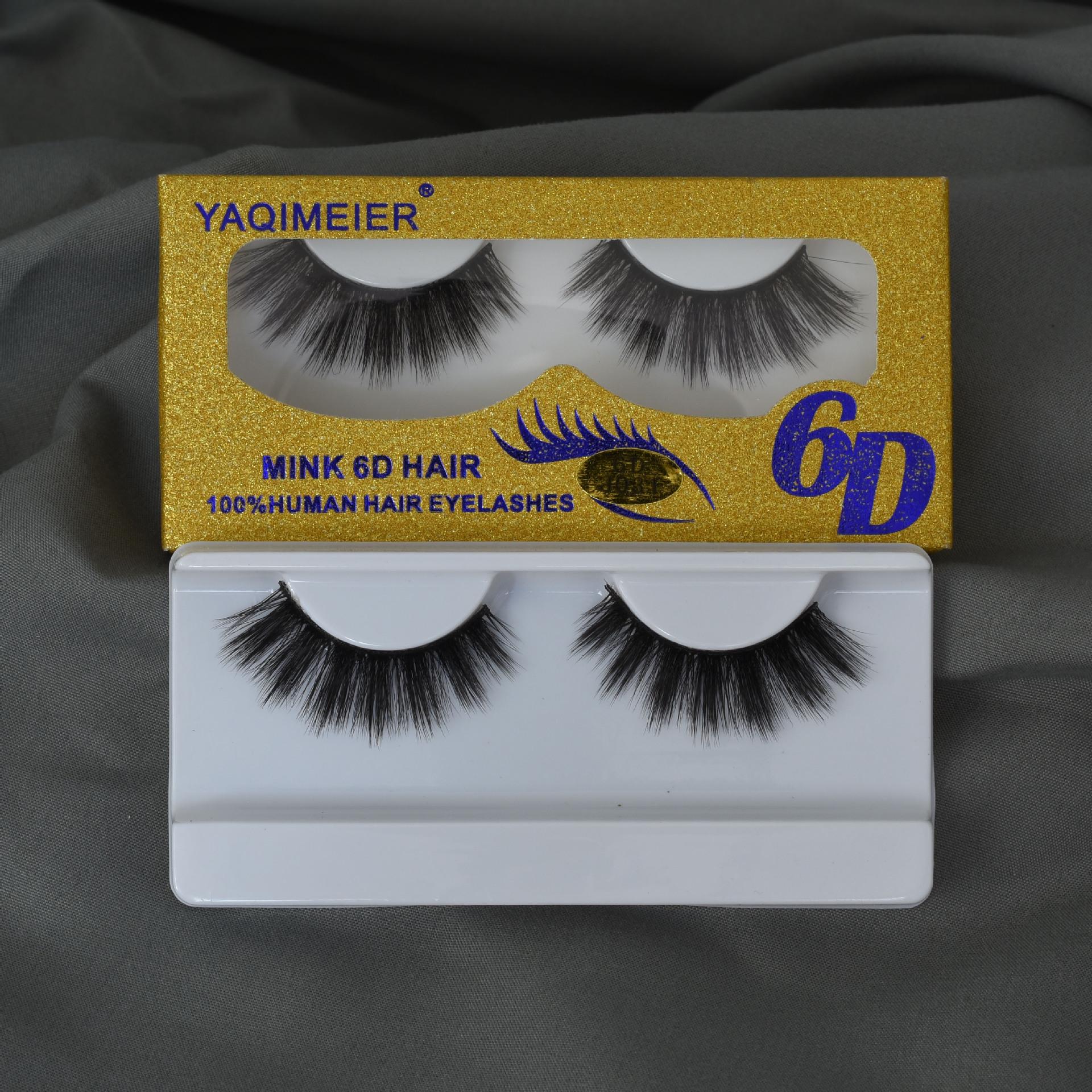 

Набор накладных ресниц из химического волокна 6D ручной работы, с заостренными кончиками для усиления эффекта