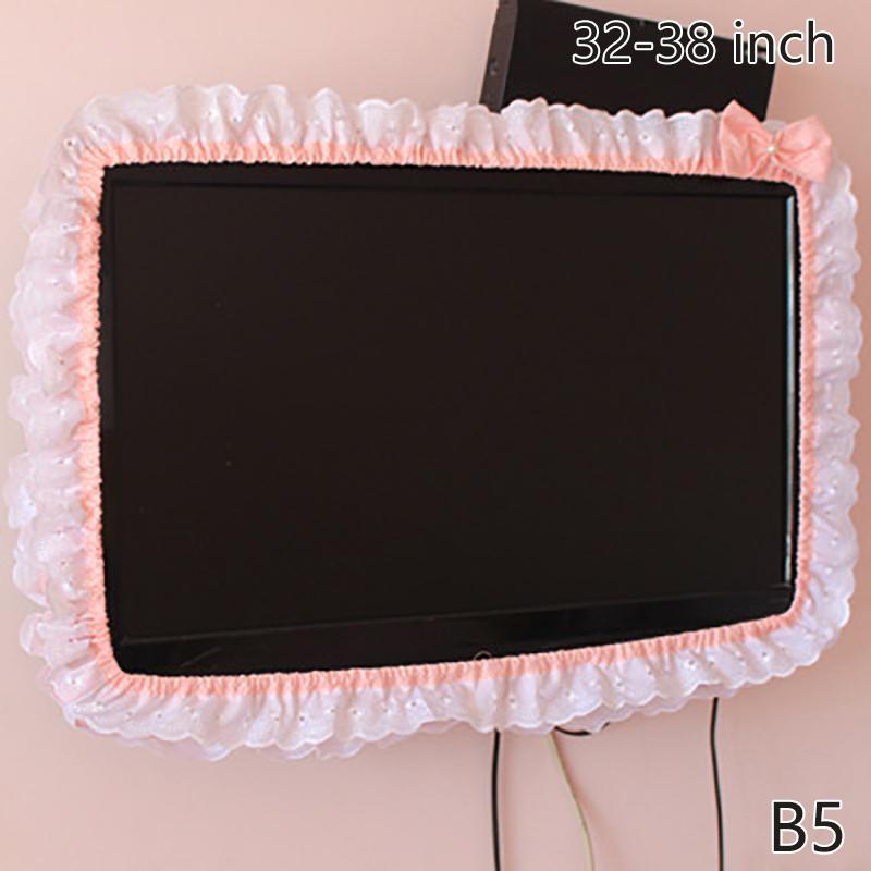 Estilo Fada 24-38 Polegadas Capa Protetora de Pó para TV Monitor de Computador Proteção Adesivo Montado na Parede Mesa Tela Curva Tecido Macio Artesanato