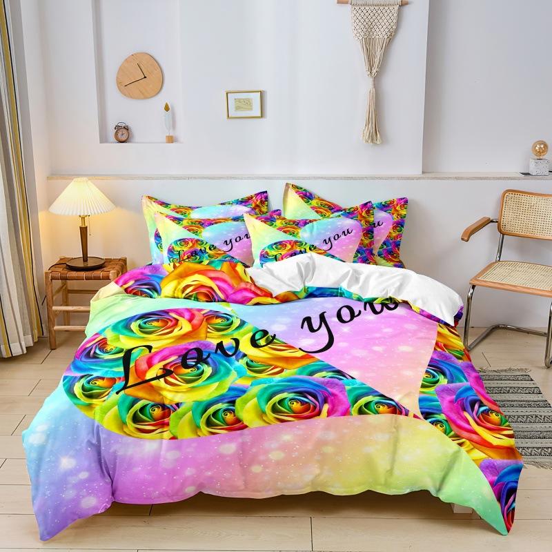 Fashion Technology Printing, 3D Digital Printing, Bedding, Duvet Covers, Pillowcases, Three-piece Sets