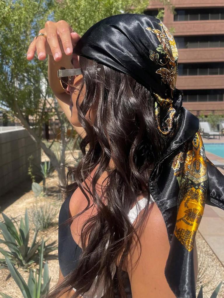 Mode Paisley-Print Seiden-Haarbänder Schal Damen 2025 Neu Elagant Bandana Hals-Tuch Stirnbänder Foulard Damen-Schals