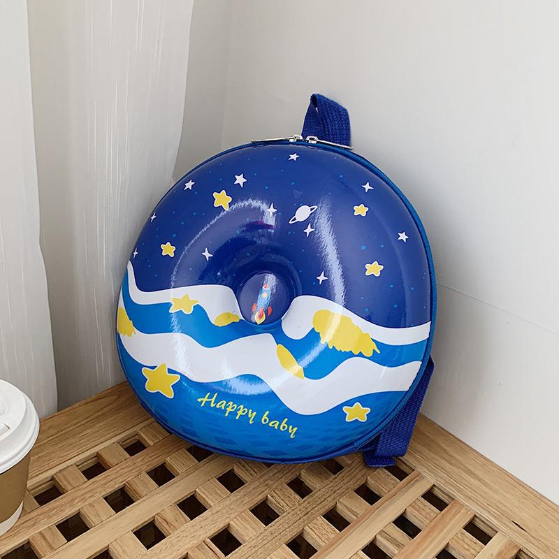 Pattern Cute Cartoon Donut Shaped Large Capacity Children Backpack For School