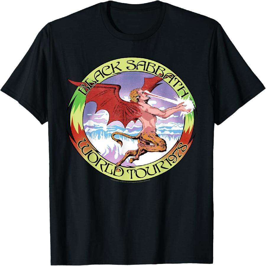 

Официальная футболка Black Sabbath Мировое турне 78 S чёрный