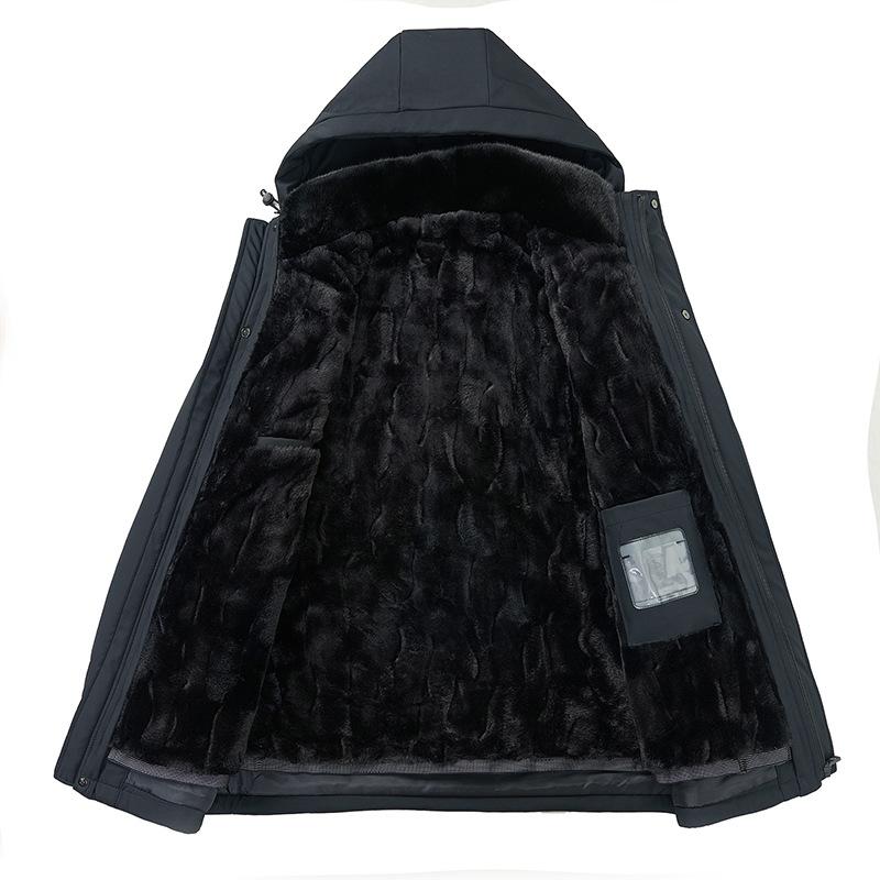 Men's Padded Jacket Hooded Removable Liner Two-piece Padded Jacket
