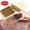 12pcs Copper Wire Wire Copper Brush Wood Handle Heavy-Duty Brush Set  Cleaning Tool