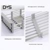 Scolapiatti in acciaio inossidabile, design retrattile, grande capacità, antiruggine, resistente alla corrosione, organizer per lavello da cucina