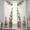 Christmas And Winter In The West Curtains For Living Room Bedroom Home Decoration Window Voile Tulle Curtain Drapes