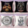 Rock Band G-Gojira Cushion Cover Plush Fabric Soft Double-Sided Printed Invisible Zipper Sofa Pillow Case Home Decor