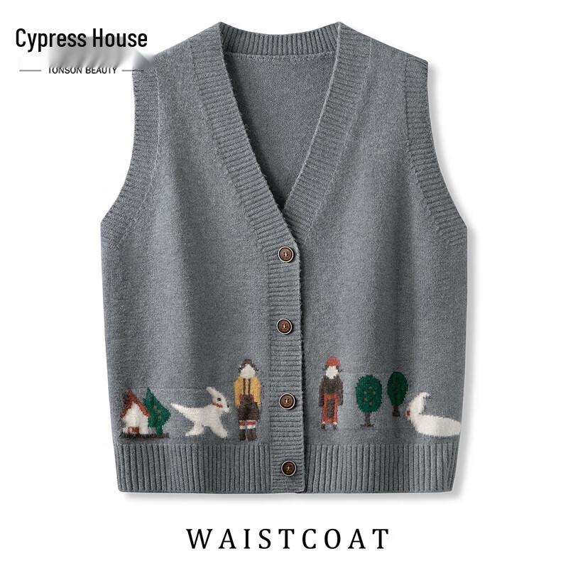 

Women s V-Neck Preppy Style Vest S