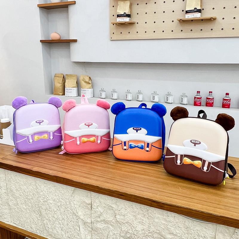 Bear Design Little Backpack Eva Material Cartoon Eggshell Pack For Carry Daily