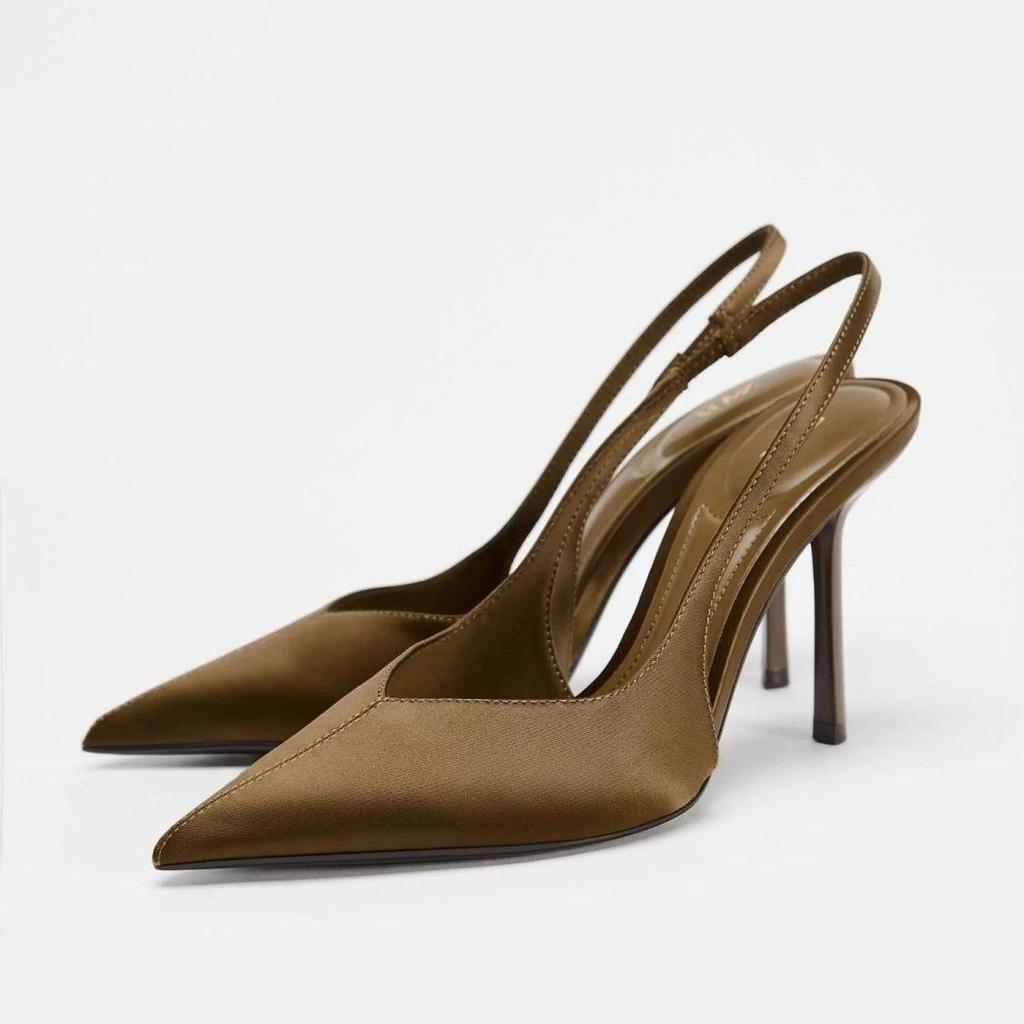 2026Summer Trend Shoes Dress Party Stilettos Pumps Women High Heels Sandals Pointed Toe Slippers Slingback Sexy fashion Sandalia
