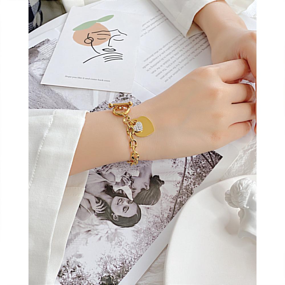 Fashionable Love Jewelry Personalized OT Buckle High-end Titanium Steel Bracelet for Women