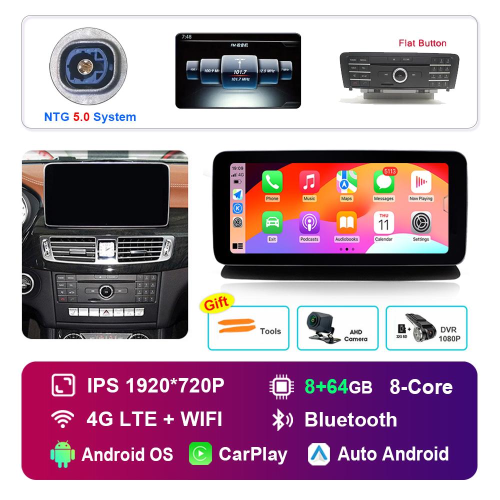 10.25 Inch for Mercedes Benz CLS W218 2010 - 2013 NTG 4.5 5.0 System Android Car Radio Multimedia Player GPS HD Touch Screen