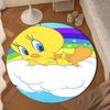 Yellow Bird Round Rug for Livingroom,Bedroom, Palyroom, Chair Rug, Area rug, Circle Carpet, Large Size Fan Christmas gift