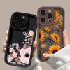 Soft Silicone Phone Case For Samsung Galaxy S25 Ultra S24 FE S23 Plus S22 S21 FE S20 FE Shockproof Flower Painted Funda Cover