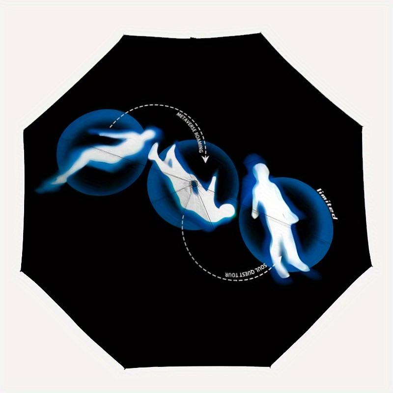 

1pc Metaverse Roaming Automatic Opening/closing Umbrella with Auto Open/Close, Windproof, Foldable Sunshade yy250811182