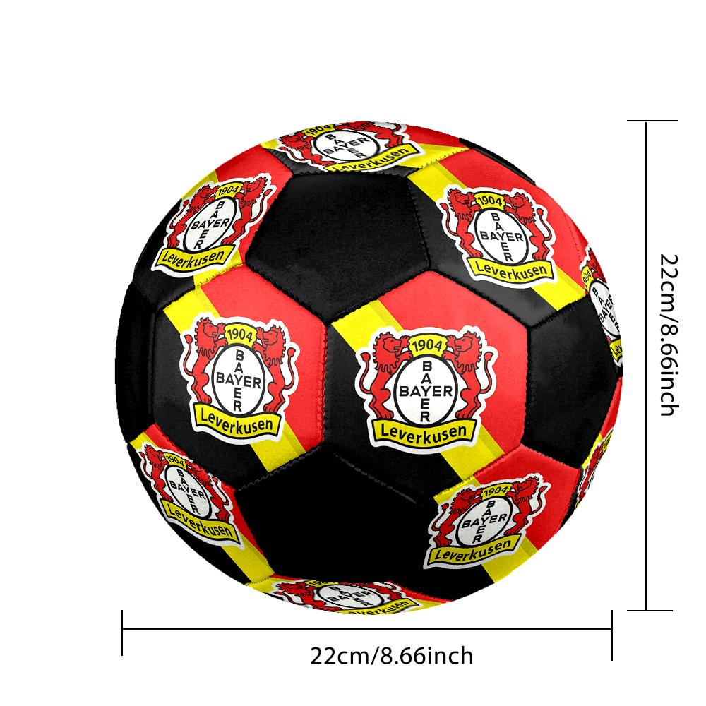 SIZE 5 Bayer 04 Leverkusen Soccer Ball Colorful All Ages Machine Stitched PVC Competition Ready Durable High-Bounce